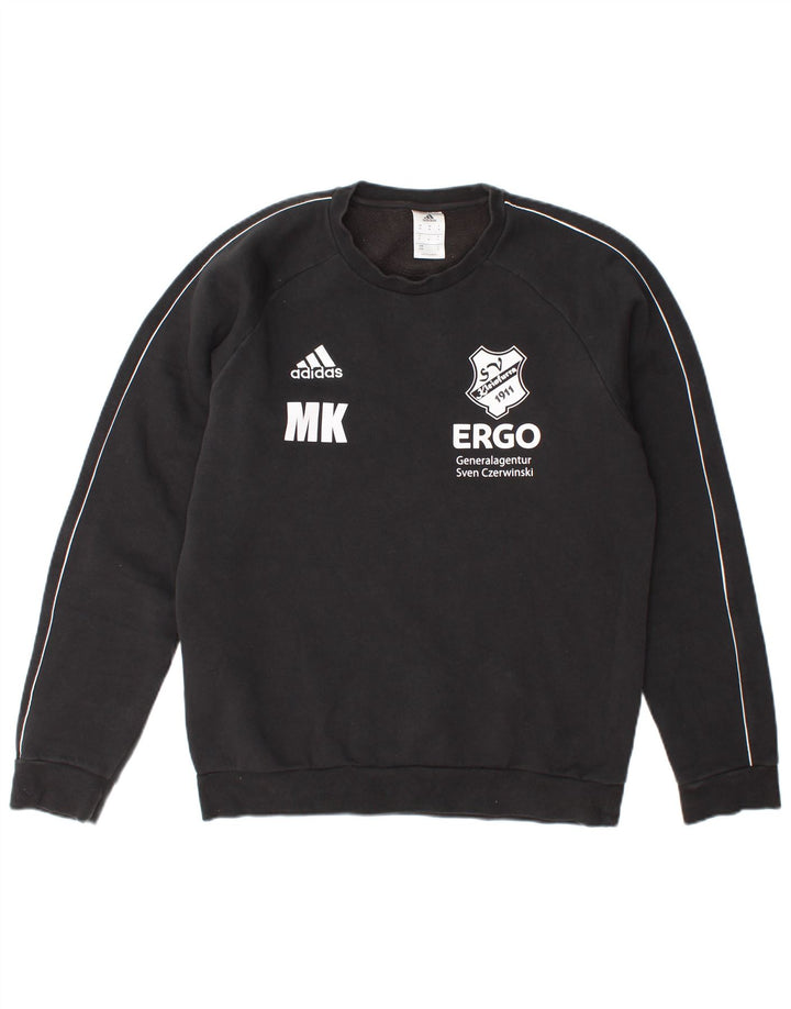 Adidas Grafisk Sweatshirt Jumper Medium Sort Bomuld