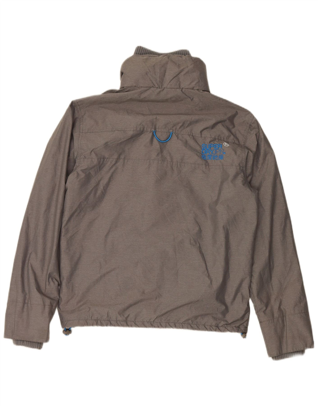 SUPERDRY Herre Windcheater Windbreaker Jacket UK 38 Medium Grey Nylon
