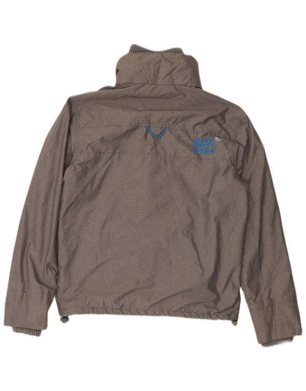 SUPERDRY Herre Windcheater Windbreaker Jacket UK 38 Medium Grey Nylon