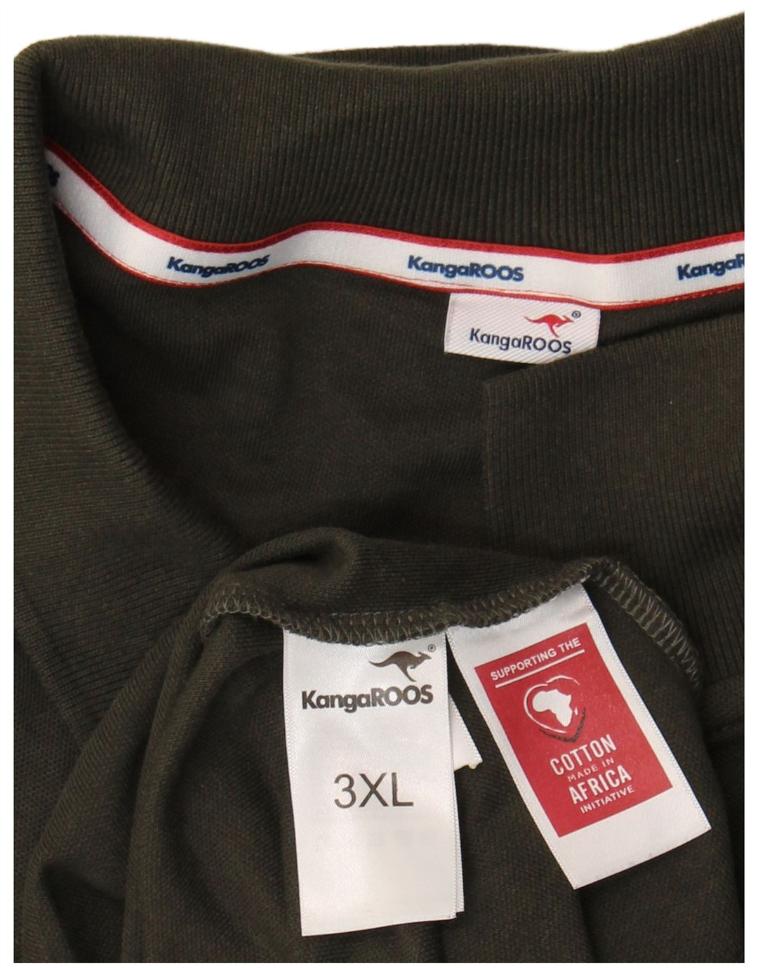 Kænguruer Polo Shirt til mænd 3XL Khaki Bomuld