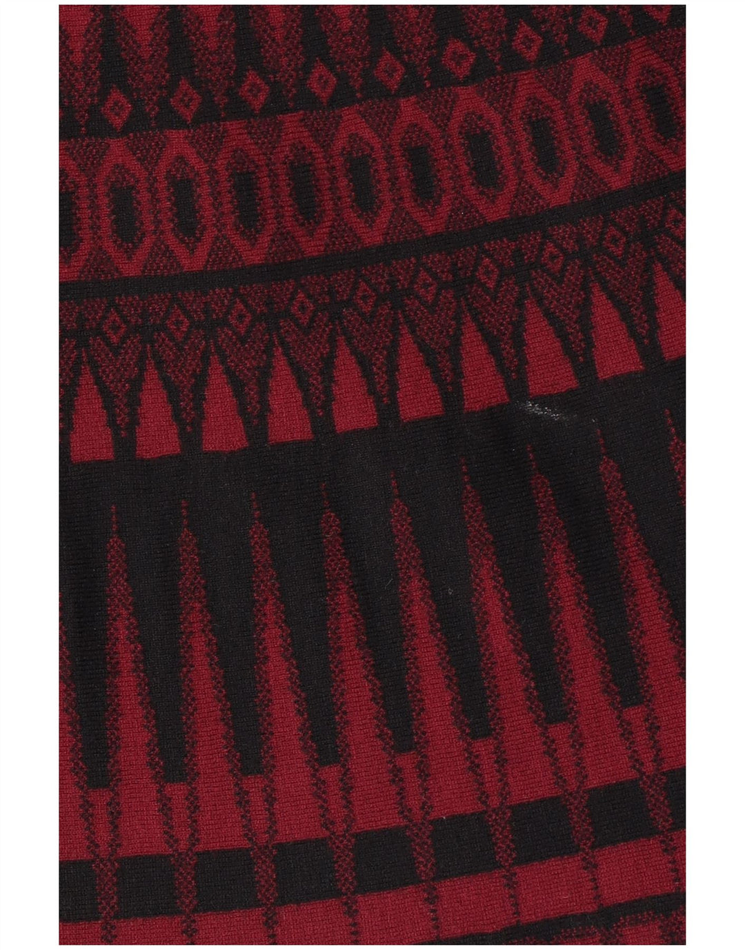 HOBBS Dame 3/4-ærmet Jumper Dress UK 10 Small Red Geometric Viscose