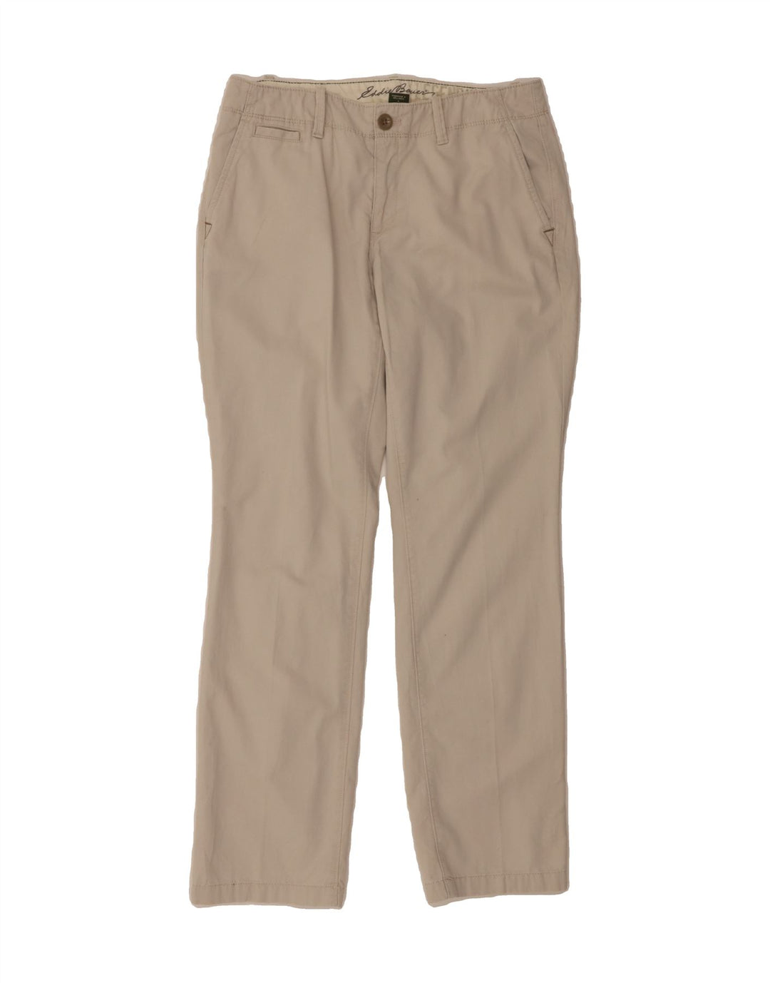 EDDIE BAUER Womens Straight Chino Trousers US 8 Medium W30 L31 Beige Vintage Eddie Bauer and Second-Hand Eddie Bauer from Messina Hembry 