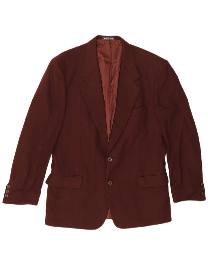 Facis Herre Longline 2-knaps blazerjakke IT 52 XL Burgundy Virgin Wool
