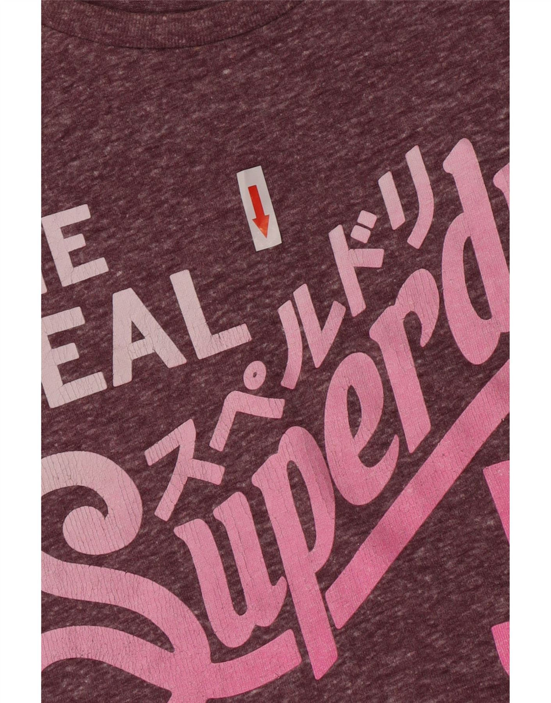 Superdry Graphic T-Shirt Top UK 10 Lille Lilla Polyester