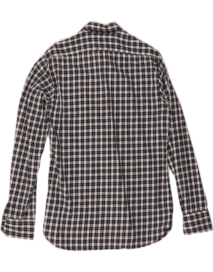 SCOTCH & SODA Mens Shirt Medium Navy Blue Check Cotton Vintage Scotch & Soda and Second-Hand Scotch & Soda from Messina Hembry 