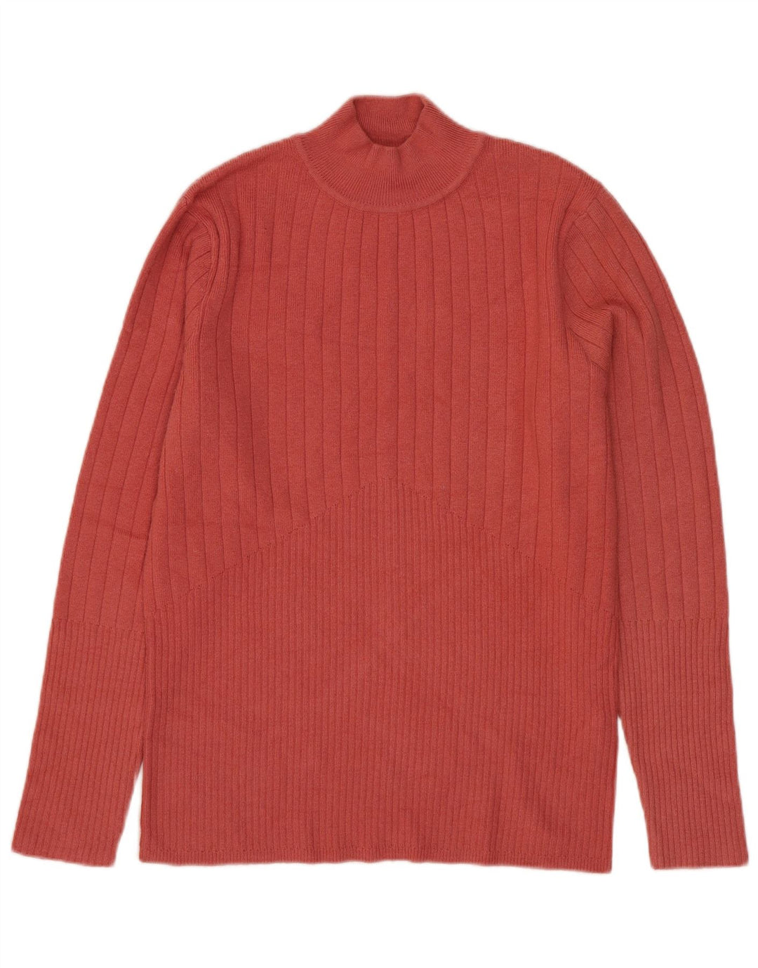 Marks & Spencer Dame Turtle Neck Jumper Sweater UK 12 Medium Red Viscose