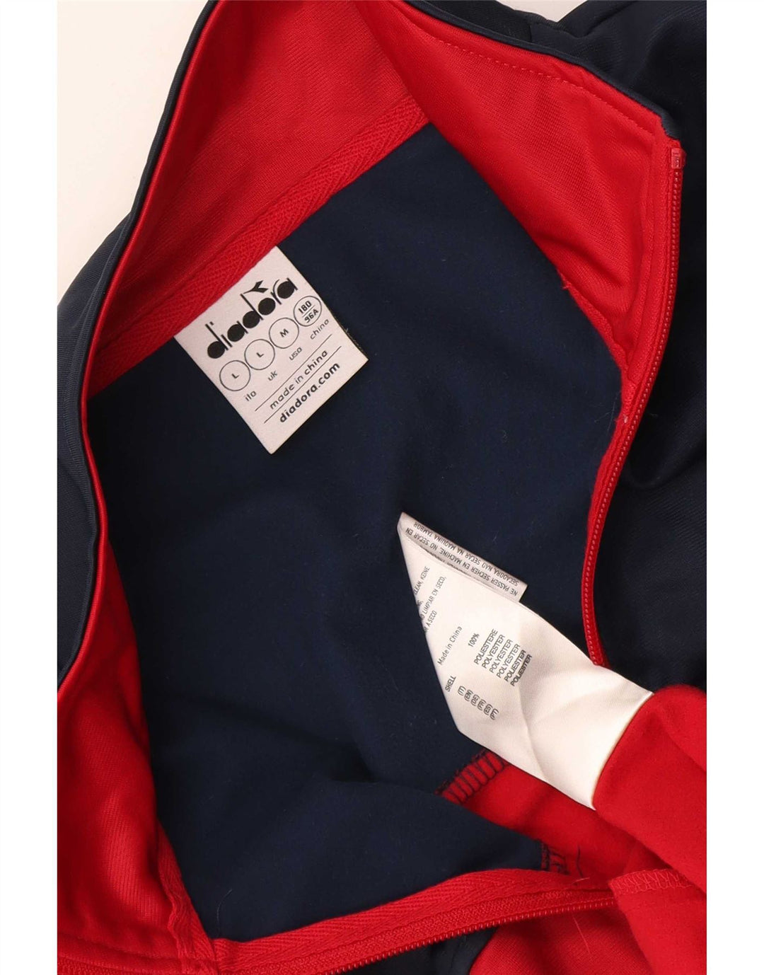 Diadora Træningsdragt til mænd Topjakke Stor Rød Colourblock Polyester