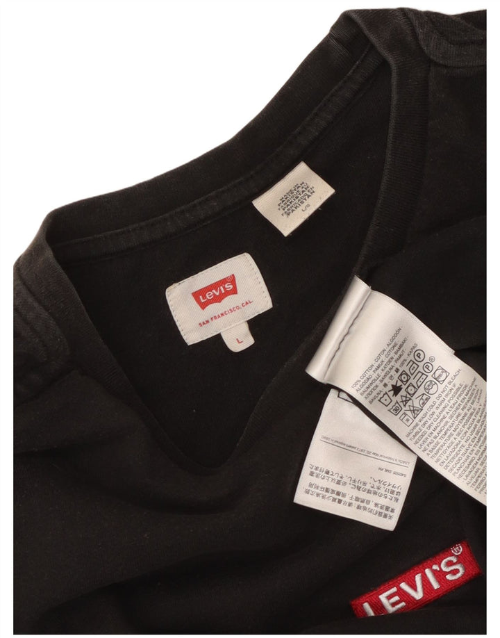 Levi's Herre T-Shirt Top Stor Sort Bomuld