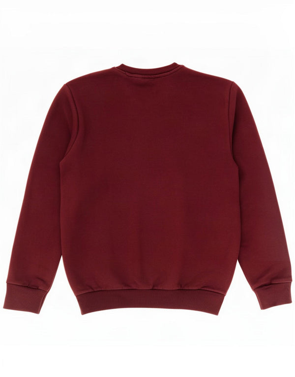 New Era Herre Grafisk Sweatshirt Jumper Small Burgundy Cotton
