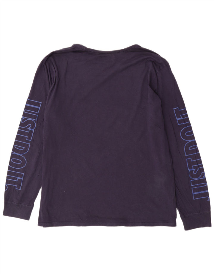 Nike Grafisk T-shirt til mænd med lang ærmer 2XL marineblå