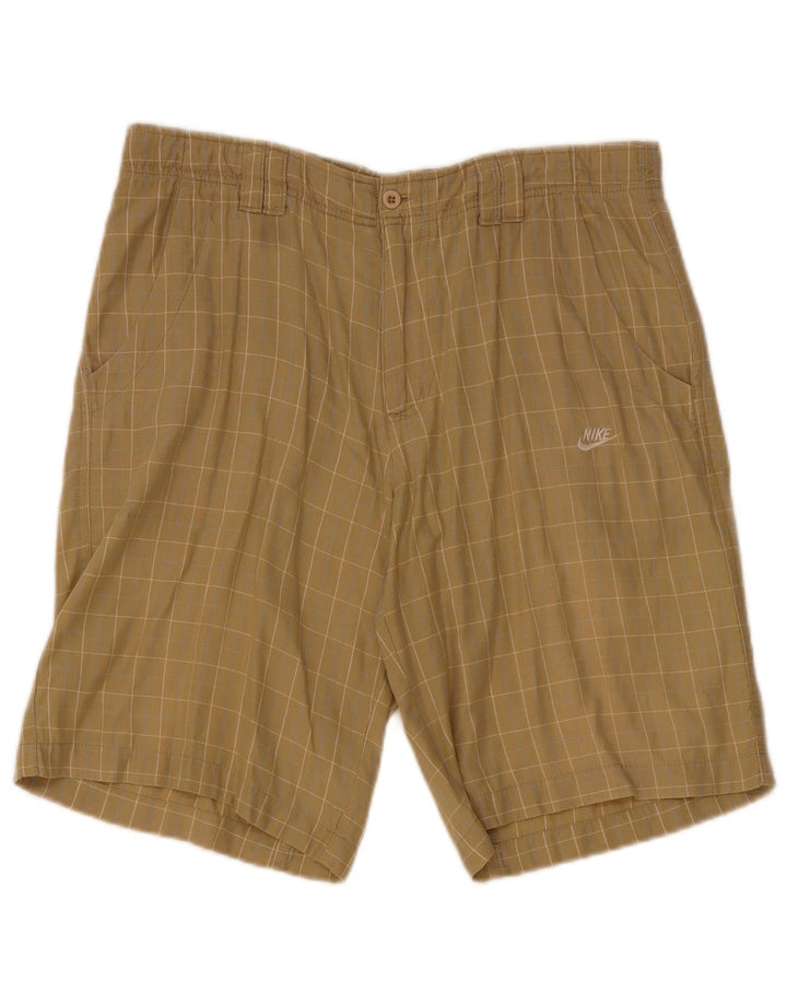 Nike Herre Regular Fit Chino Shorts Small W30 Beige Check