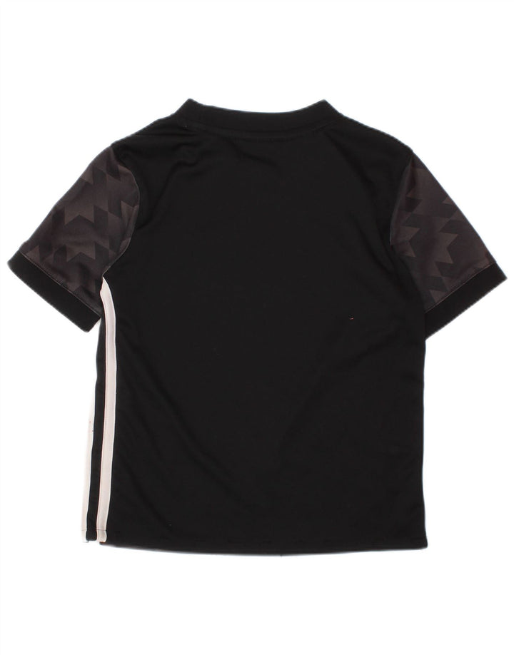ADIDAS Boys Manchester United Grafisk T-Shirt Top 4-5 år Sort