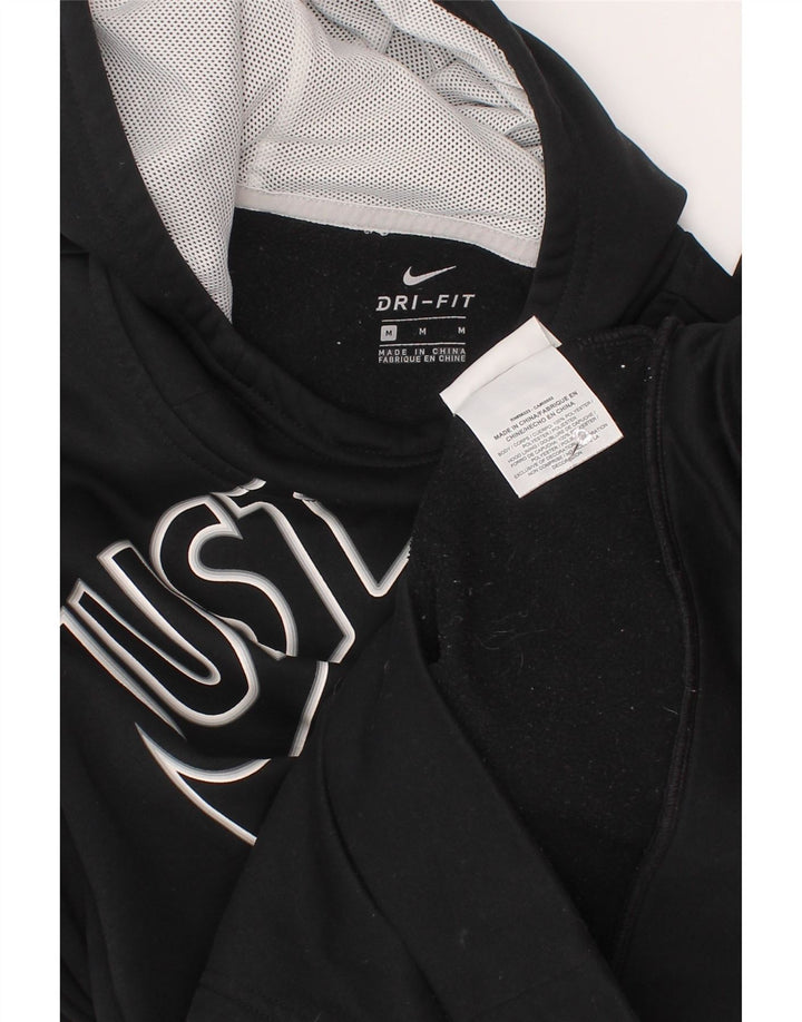 Nike drenge grafisk hættetrøje 10-11 år medium sort polyester