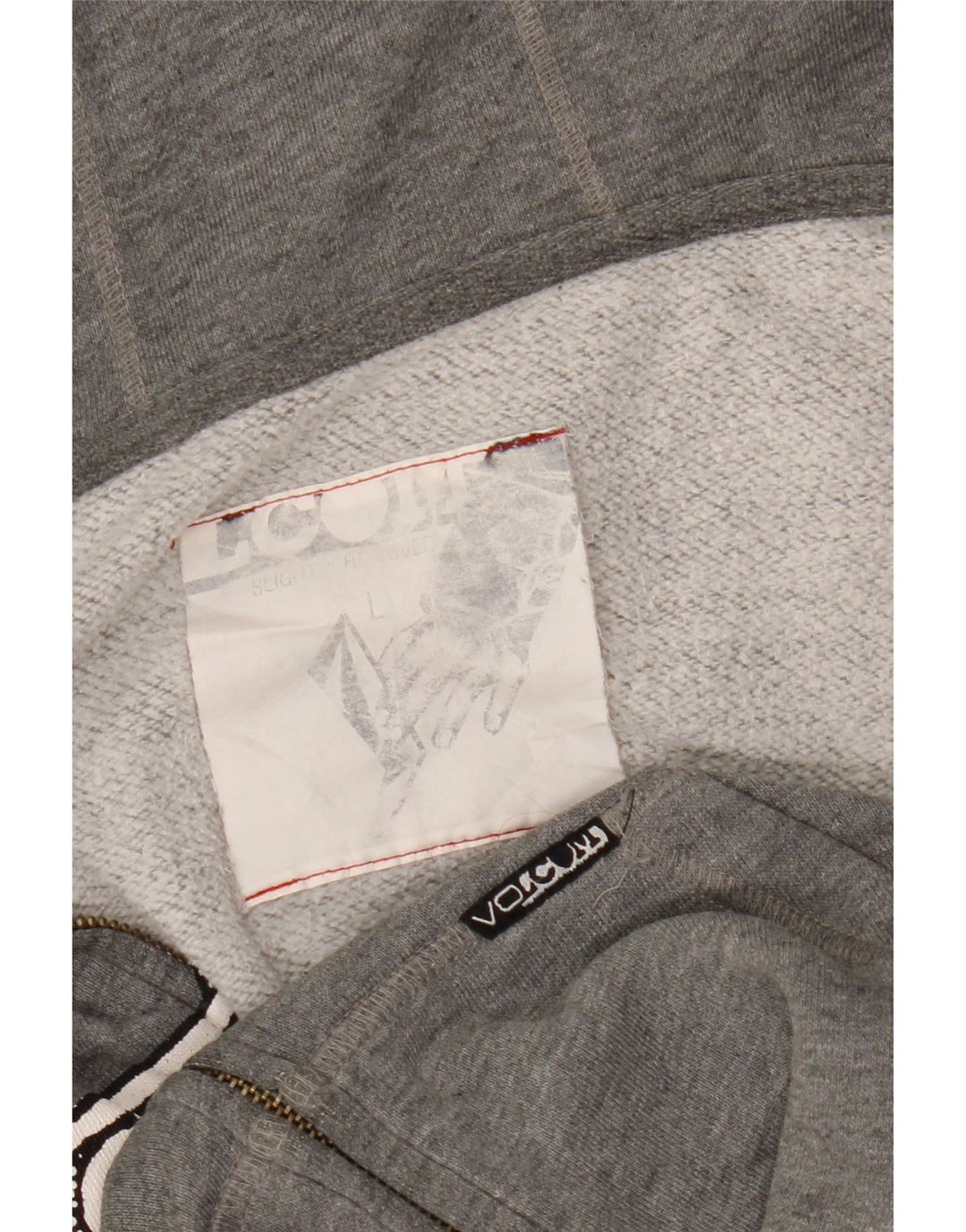 VOLCOM Dame Grafisk Hættetrøje Sweater UK 16 Stor Grå