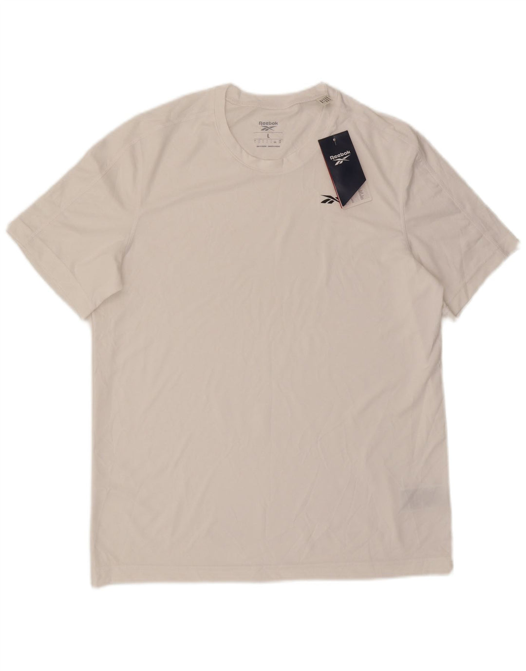 Reebok Herre T-Shirt Top Stor Hvid Polyester