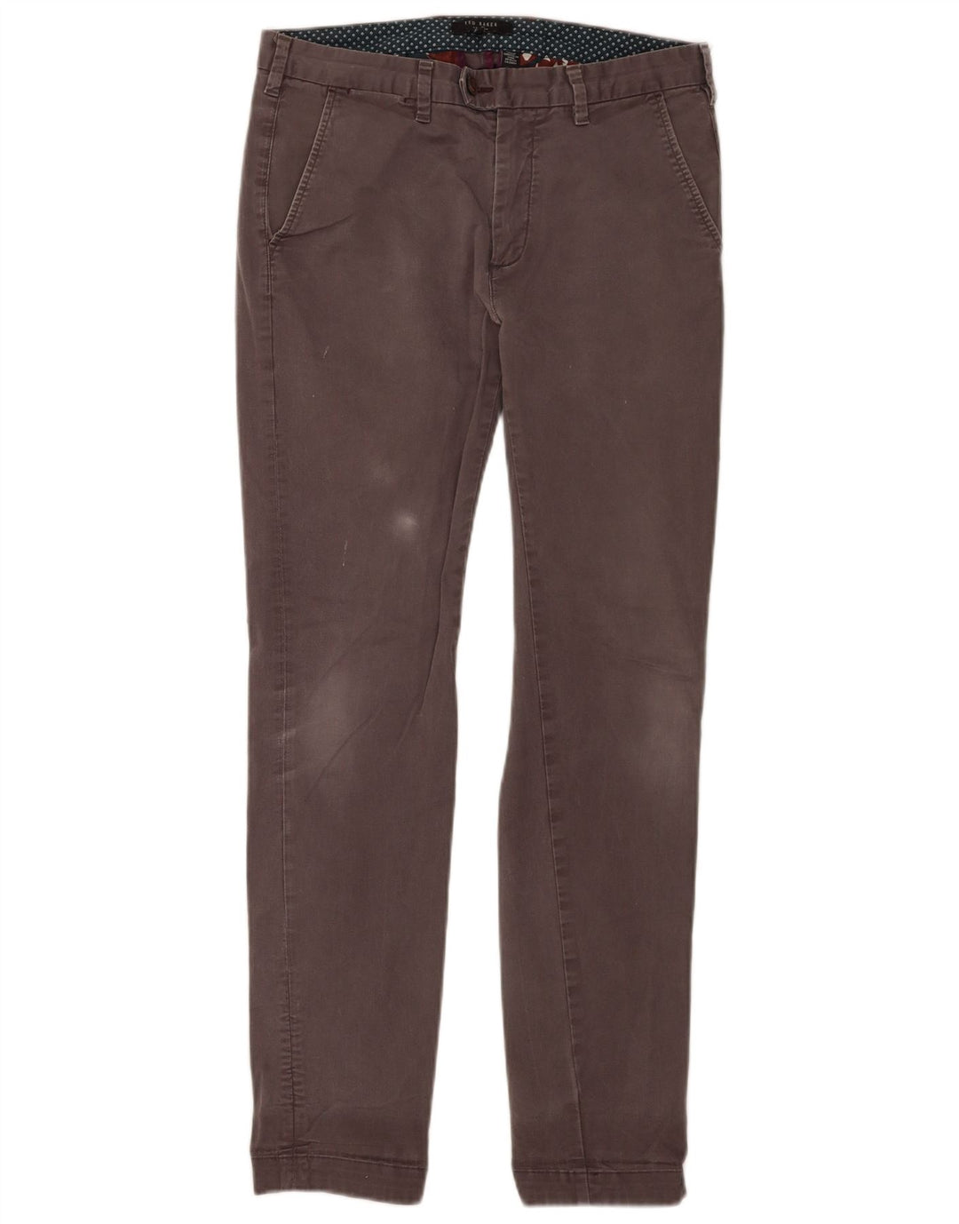 Ted Baker Herre Slim Chino Bukser W30 L30 Grå Bomuld