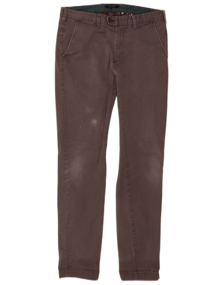 Ted Baker Herre Slim Chino Bukser W30 L30 Grå Bomuld