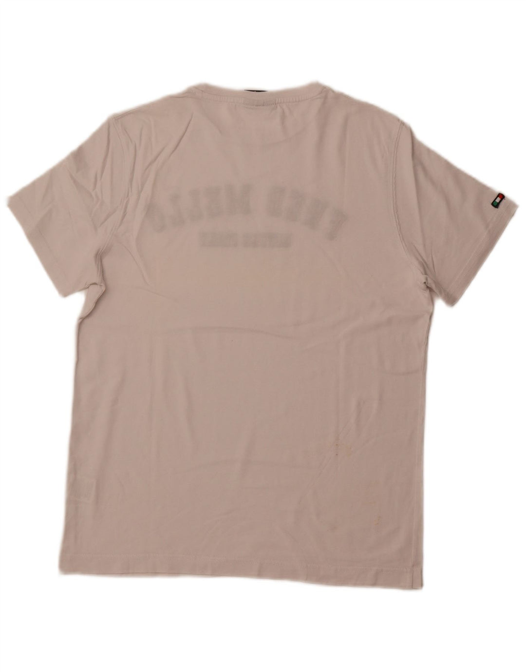 FRED MELLO Herre Grafisk T-Shirt Top Stor Hvid Bomuld