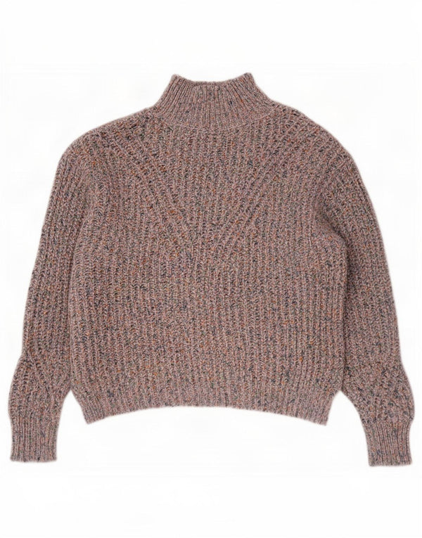 Marks & Spencer Dame Turtle Neck Sweater UK 10 Small Blue Flecked