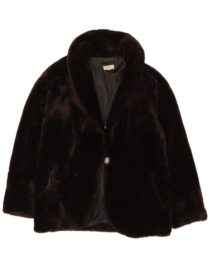 Pinko Dame imiteret Pelsjakke One Size Brun