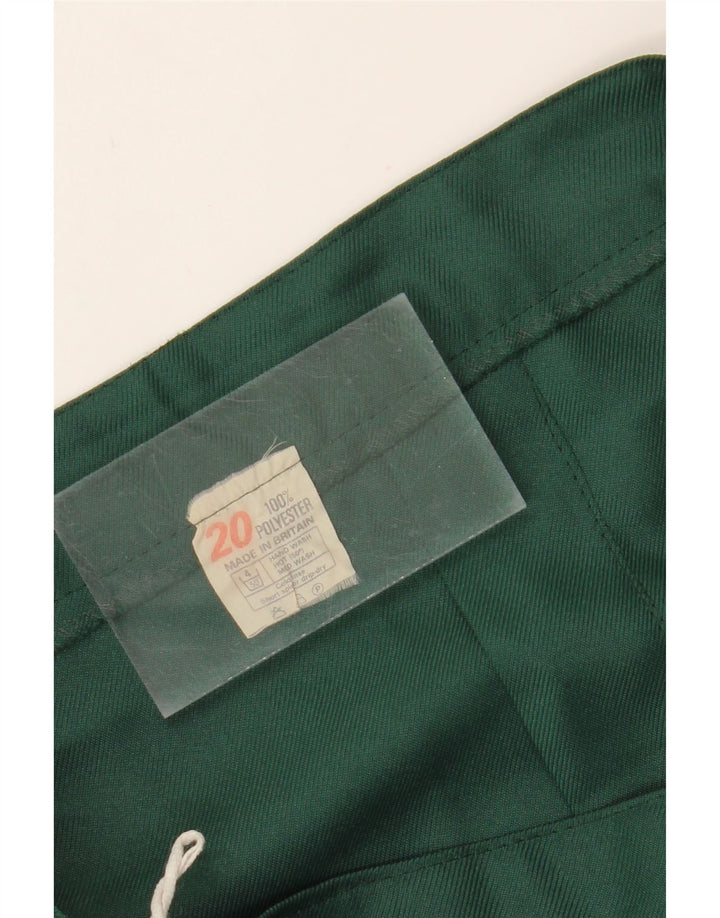 VINTAGE Womens A-Line Skirt UK 20 2XL W34  Green Polyester Vintage Vintage and Second-Hand Vintage from Messina Hembry 