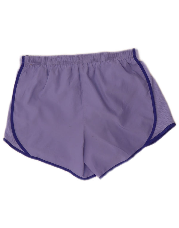 Nike Girls Dri Fit Sport Shorts 12-13 Years Large Blue Polyester