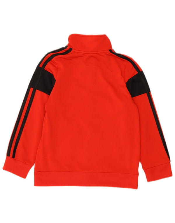 Adidas Drenge Træningsdragt Topjakke 4-5 År Rød Colourblock Polyester