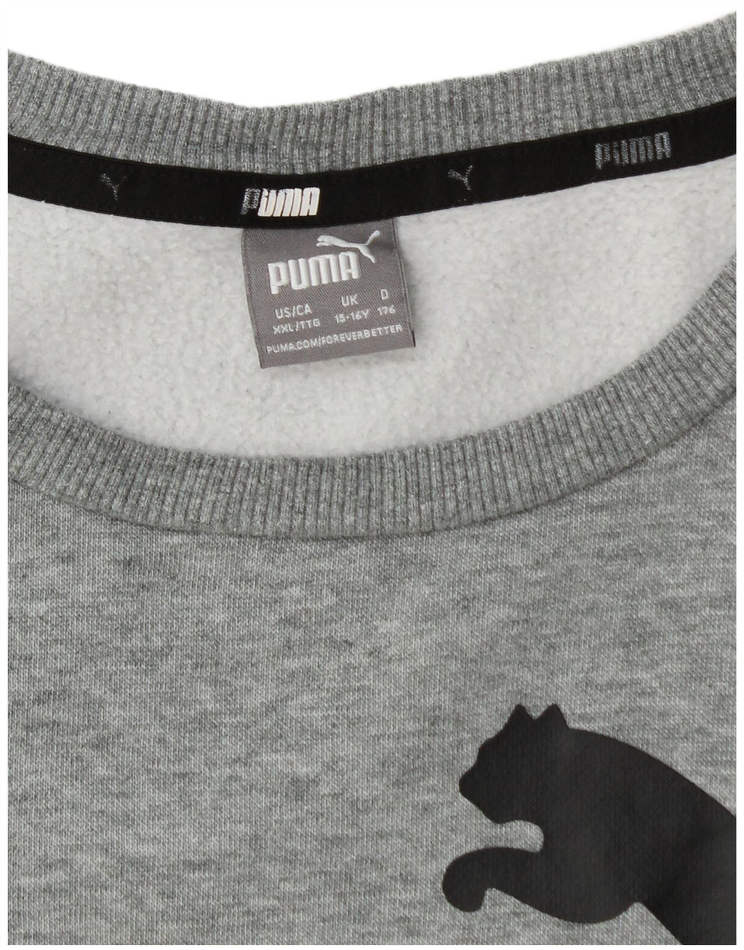 Puma Boys Grafisk Sweatshirt Jumper 15-16 år Grå Flecked