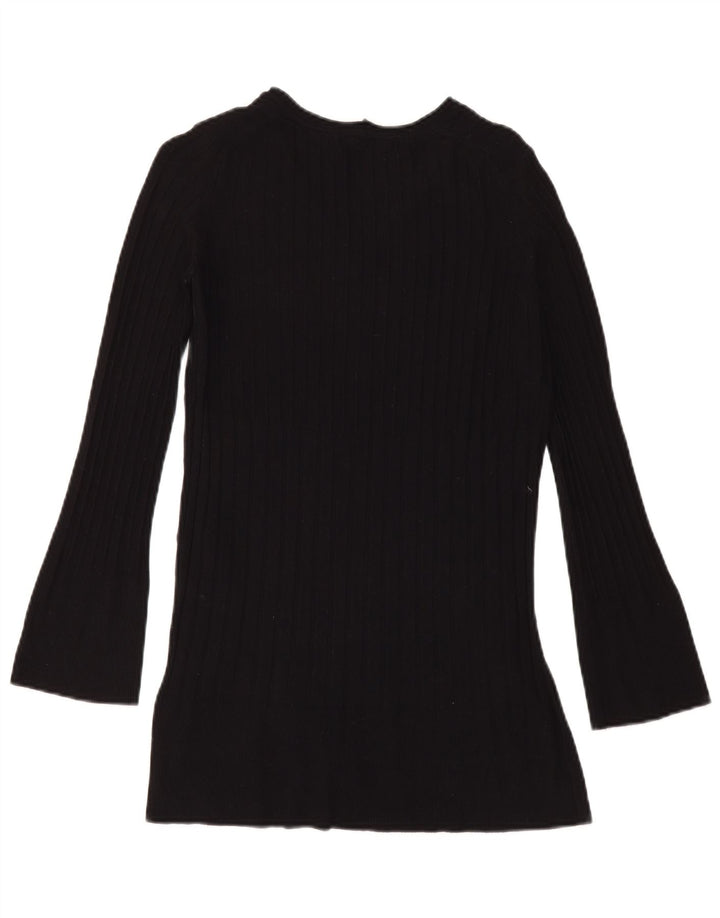 Marks & Spencer Dame V-hals sweater UK 8 Small Black Viscose