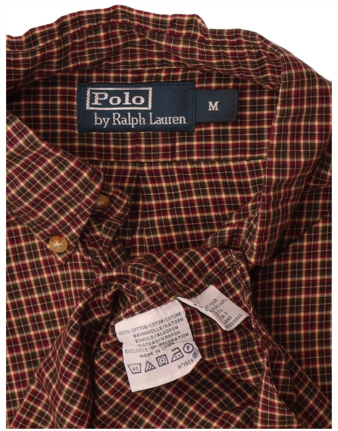 Polo Ralph Lauren Herre flannelskjorte Medium brun ternet bomuld