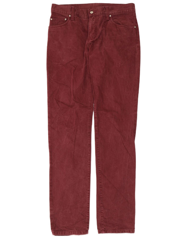 CARHARTT Slim Jeans til mænd W33 L34 Burgundy