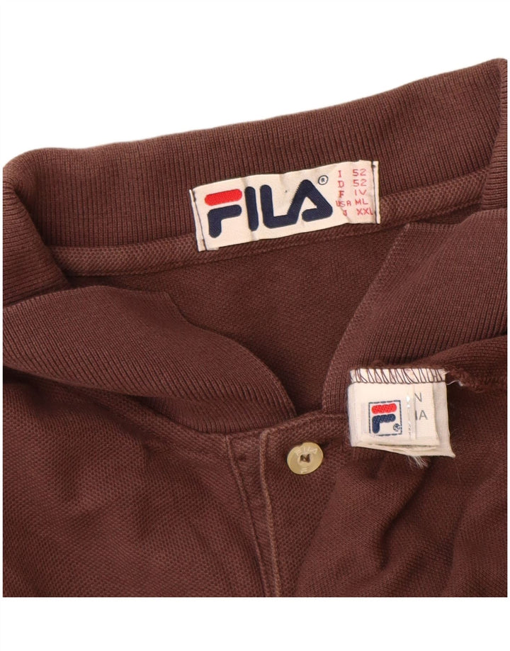 Fila Poloshirt til mænd IT 52 Stor brun bomuld