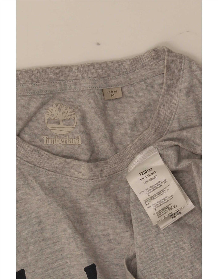 Timberland Boys Grafisk T-Shirt Top 15-16 år Medium Grå Bomuld