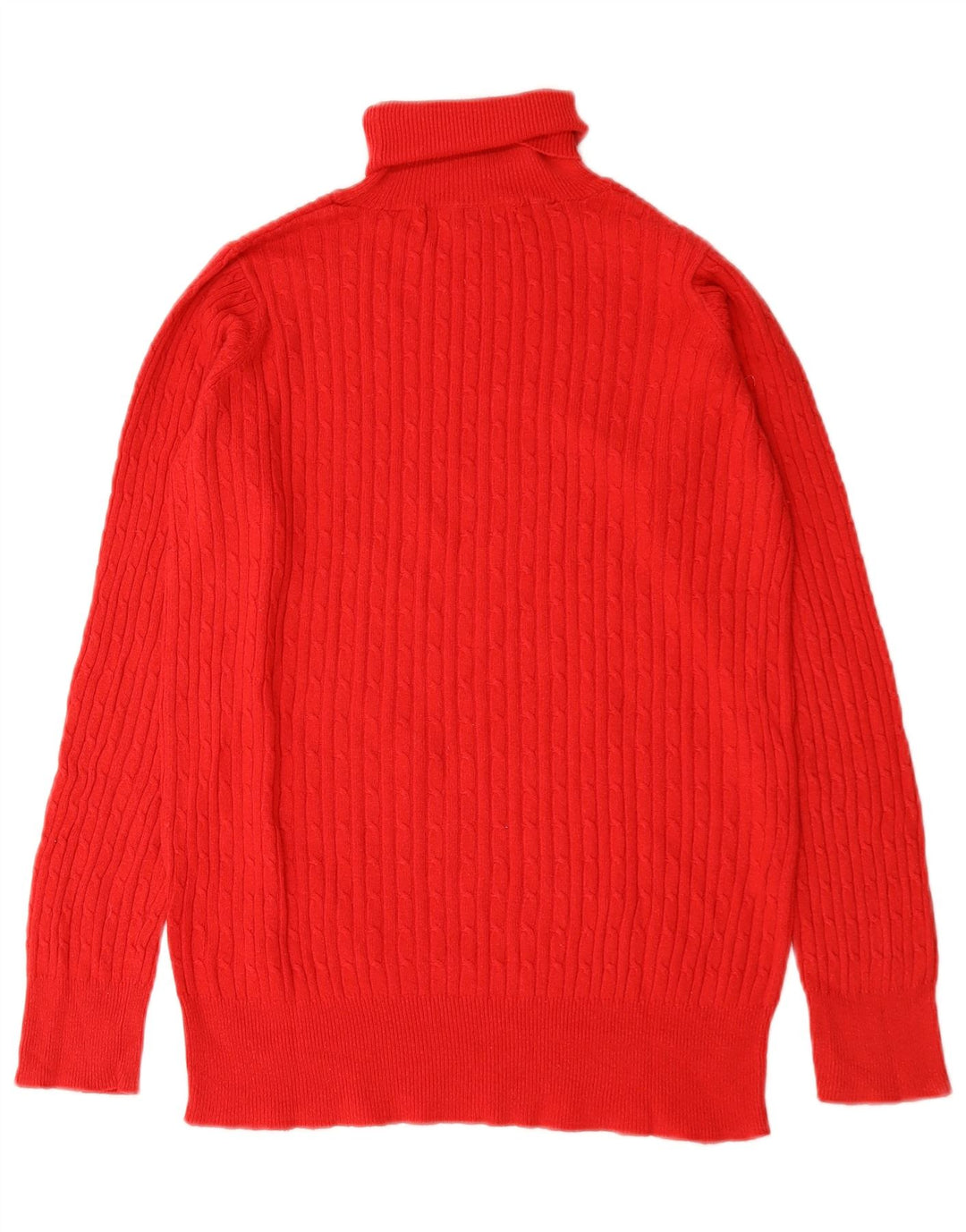 Zara Dame Rullehals Sweater UK 14 Stor Rød