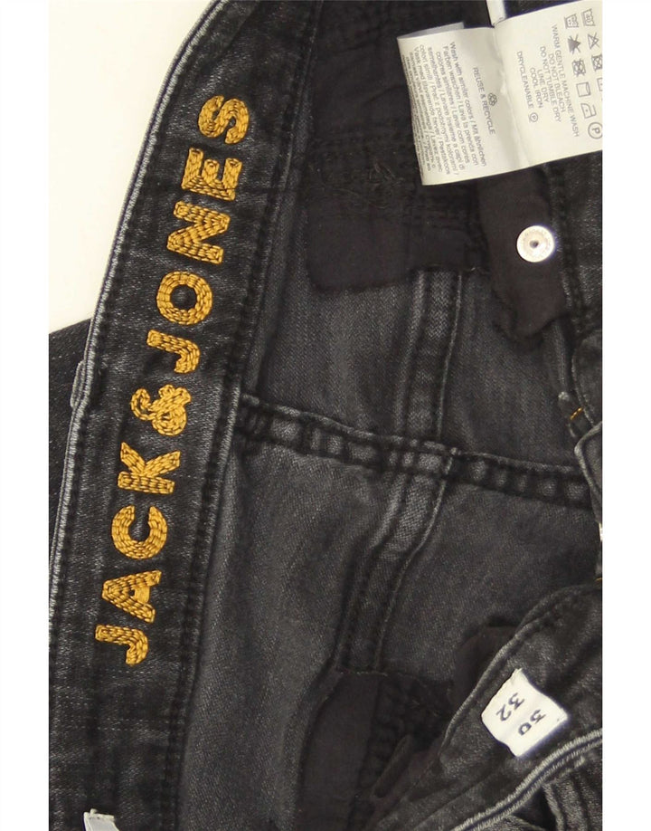 Jack & Jones Herre GLENN Distressed Slim Jeans W30 L32 Grå Bomuld