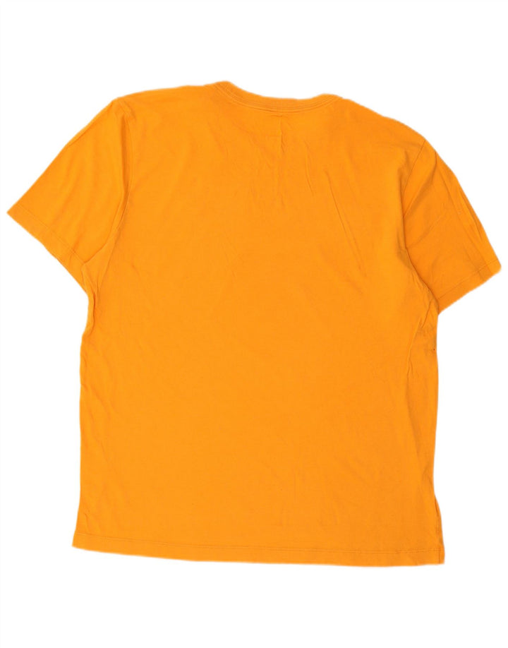 NIKE Mens T-Shirt Top Medium Orange Cotton