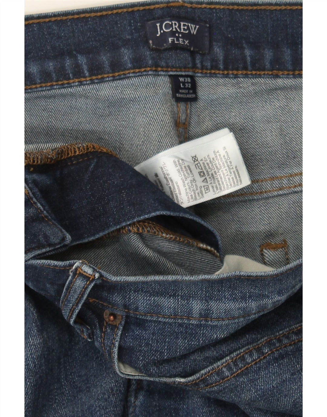 J. CREW Mens Flex Straight Jeans W38 L32 Blue Cotton Vintage J. Crew and Second-Hand J. Crew from Messina Hembry 