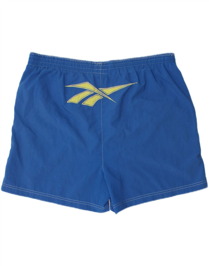 REEBOK Mens Graphic Sport Shorts 2XL  Blue Vintage Reebok and Second-Hand Reebok from Messina Hembry 