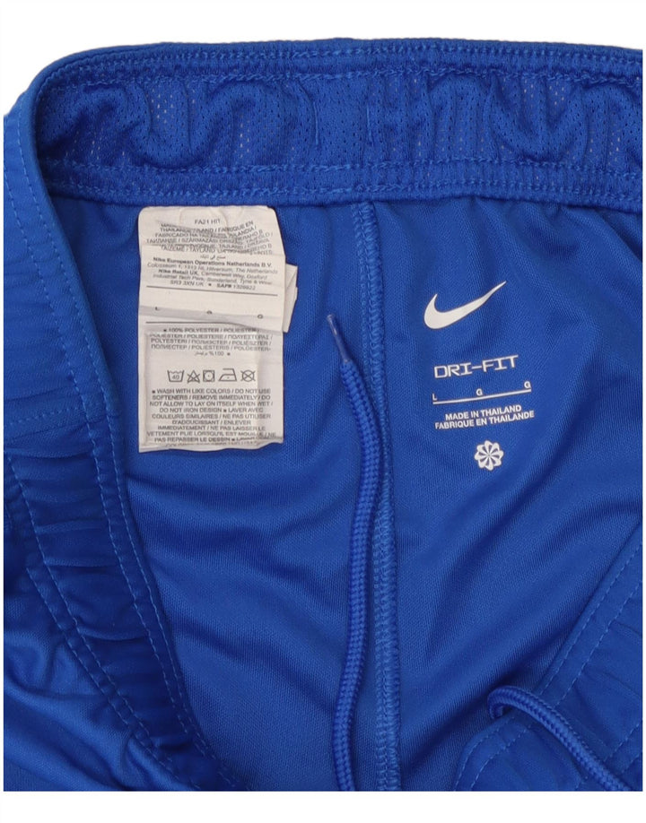 Nike Herre Dri Fit sportsshorts store blå polyester
