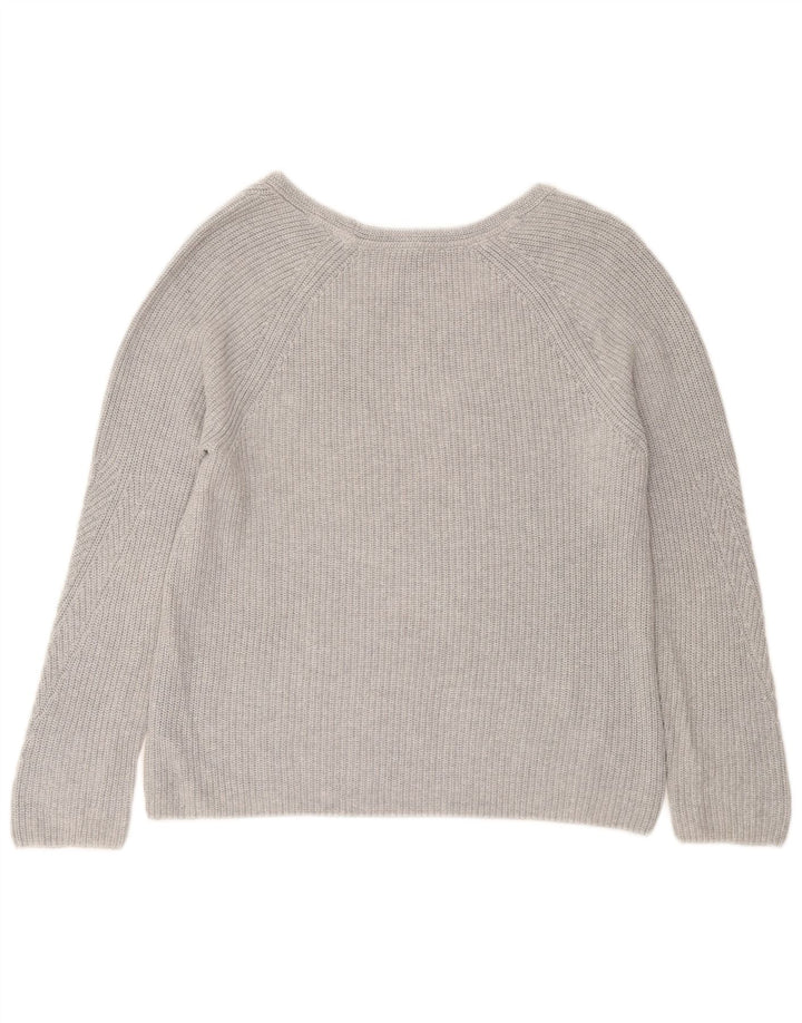 Tommy Hilfiger Dame V-hals sweater UK 14 Medium Grå