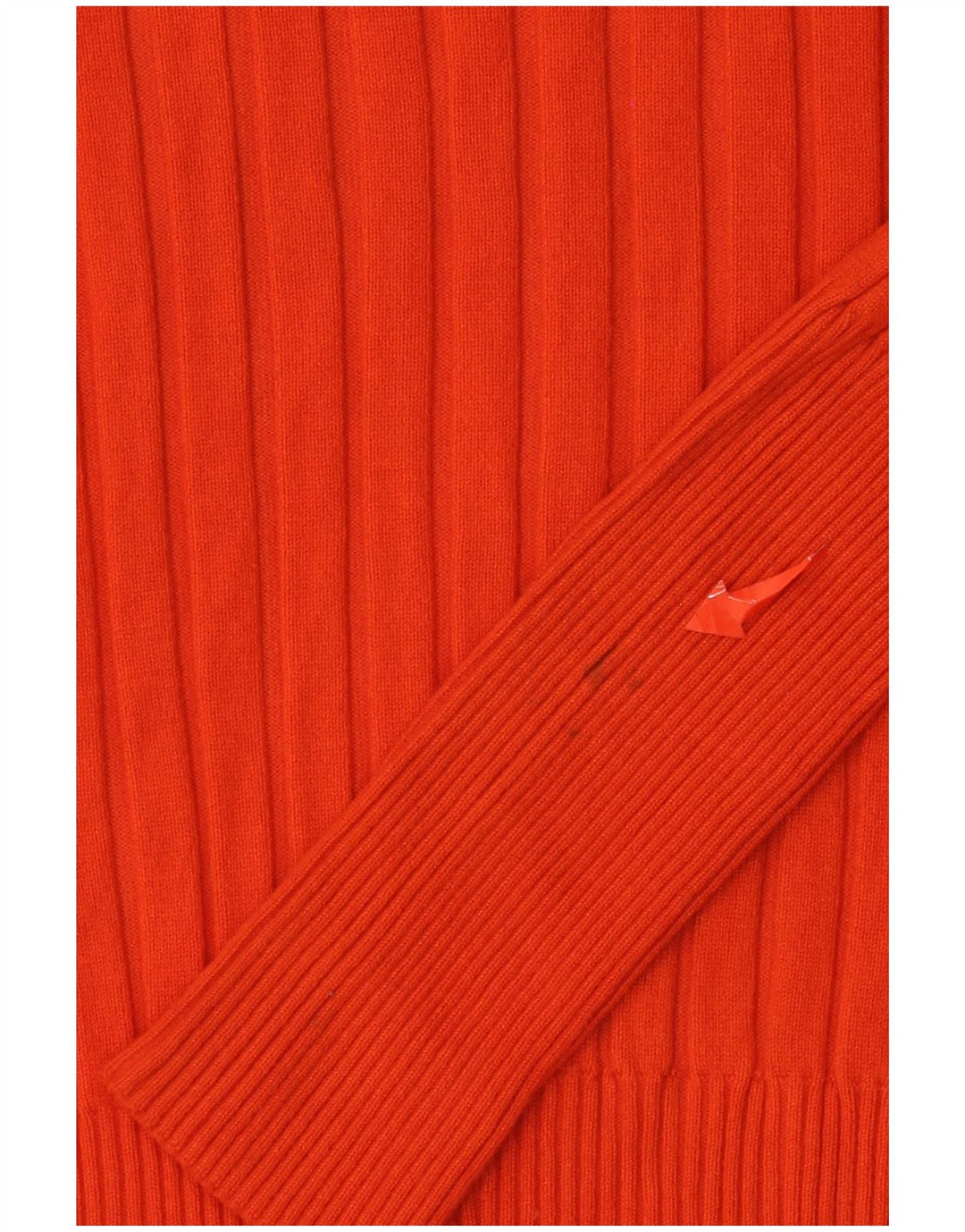 Zara Dame Crop Roll Neck Jumper Sweater UK 12 Medium Orange