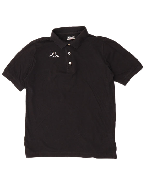 Kappa Herre grafisk poloshirt Lille sort bomuld