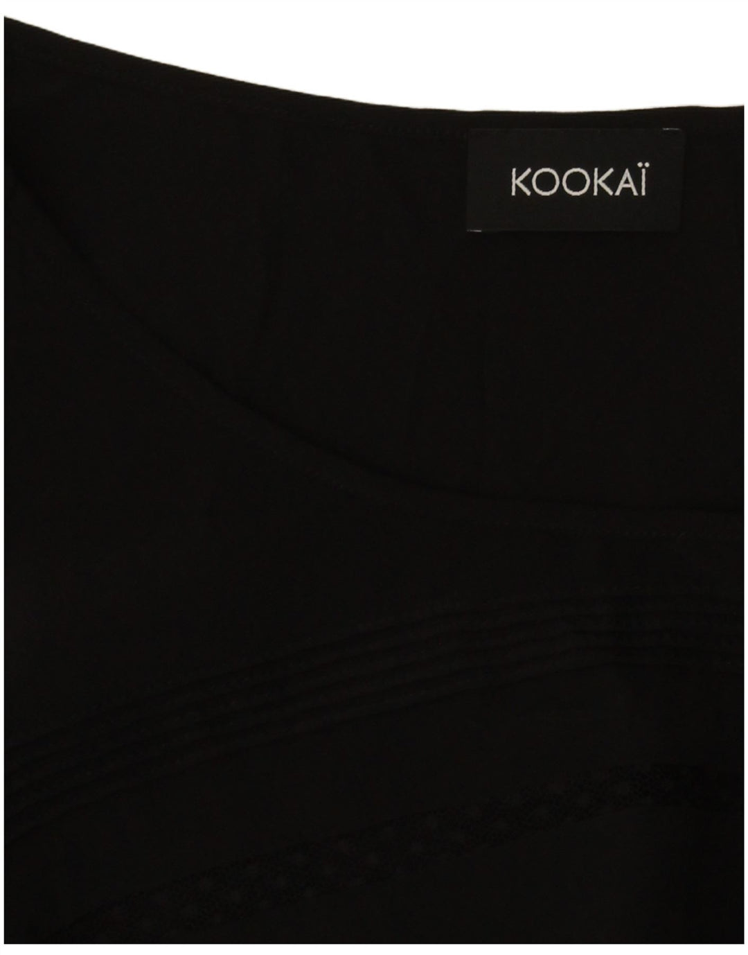 Kookai Dame Langærmet A-Line Kjole UK 12 Medium Sort