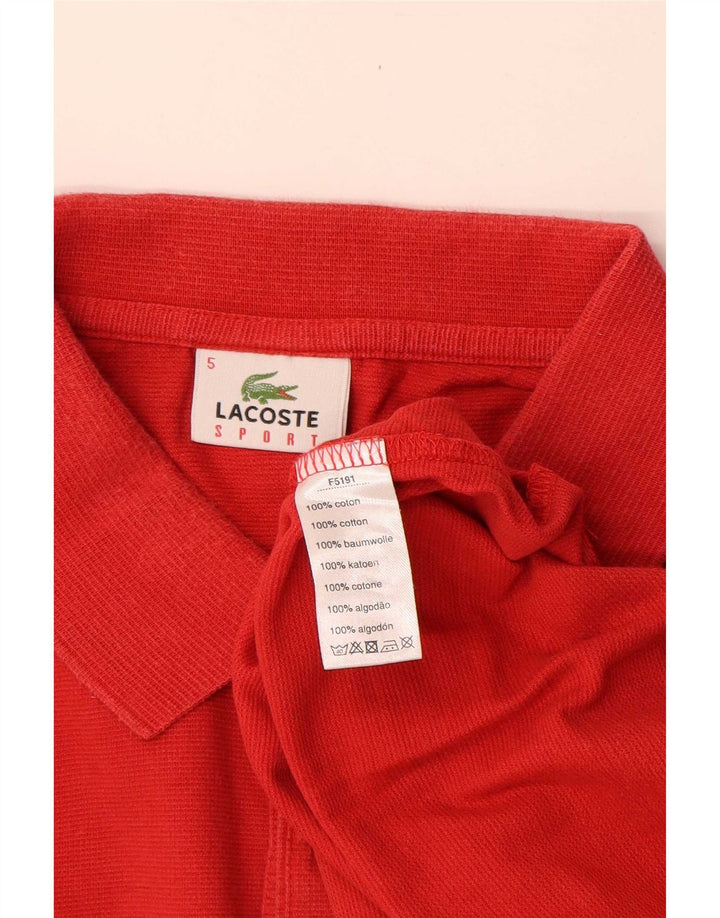 Lacoste herre poloskjorte str. 5 Large rød bomuld