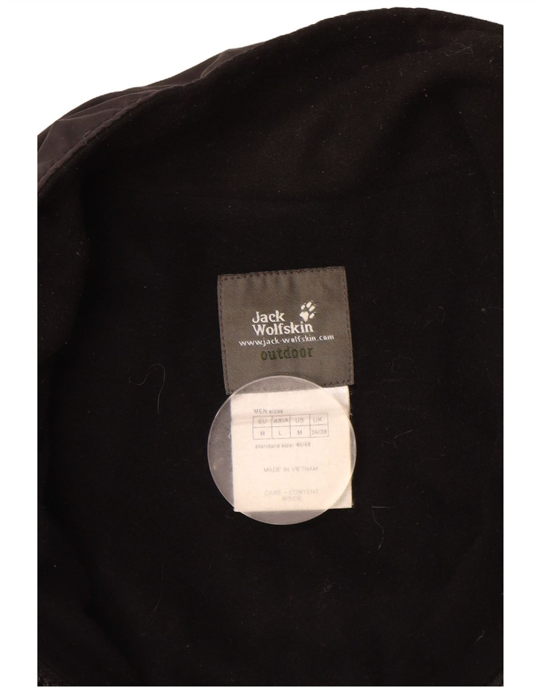 Jack Wolfskin Herre Windbreaker Jacket UK 36/38 Medium Black Polyester