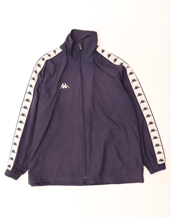 Kappa Regnjakke til mænd UK 42 XL Marineblå Colourblock Polyester