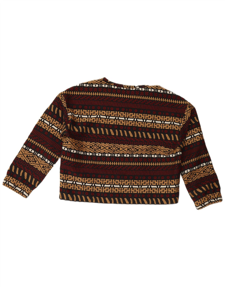 Zara Sweatshirt Jumper UK 14 Medium Flerfarvet stribet polyester