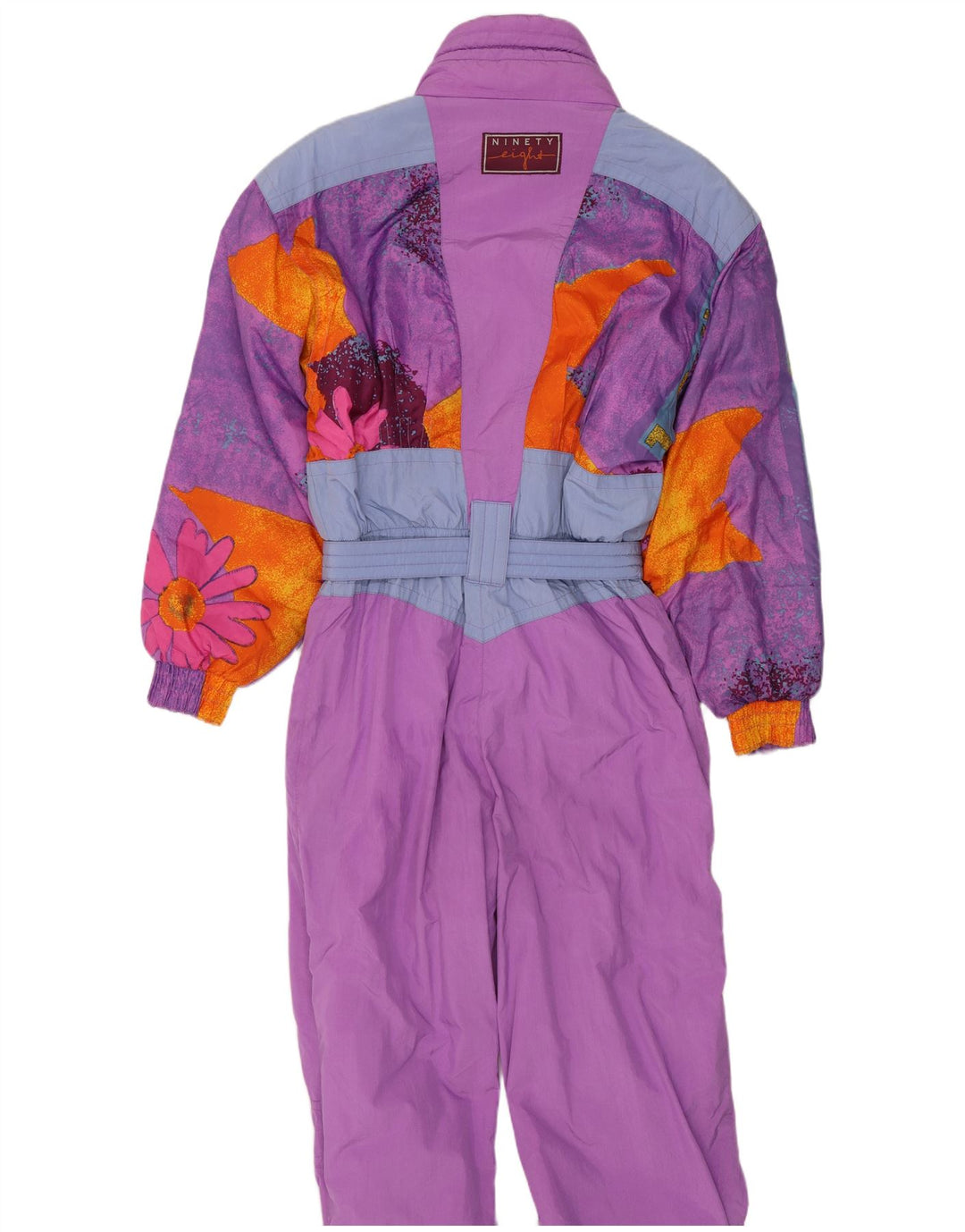Ninety Eight Dame Ski Jumpsuit UK 14 Medium Lilla Colourblock Retro