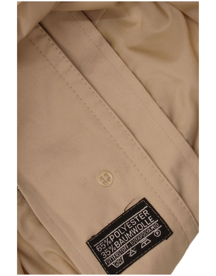 Vintage hættefrakke til kvinder UK 16 Large Beige Polyester
