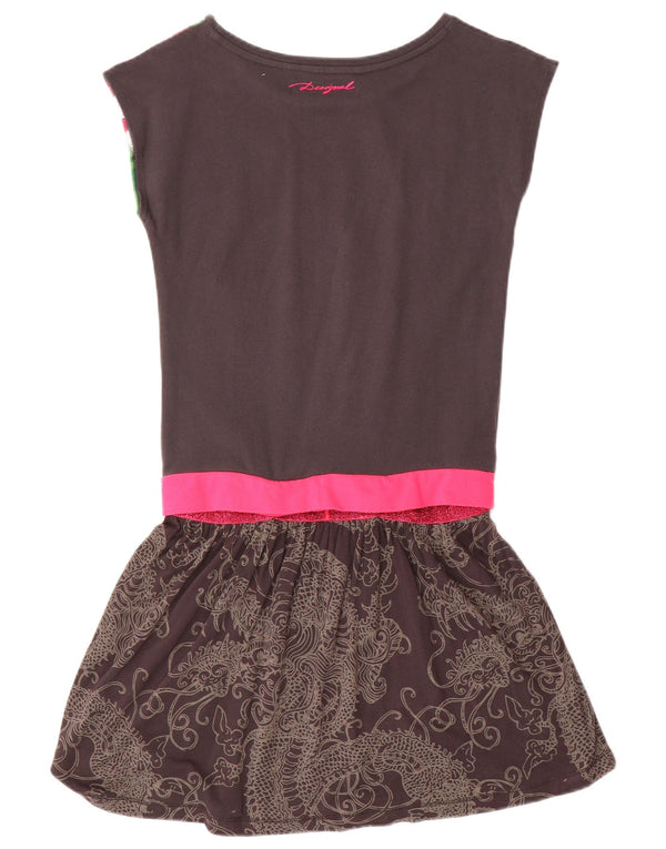 Desigual Girls Drop Waist Dress 11-12 år Multifarvet Paisley Butterfly